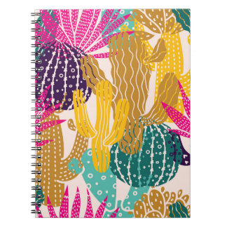 Schattigee Cactus  naadloze illustratie. Notitieboek