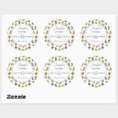 Schattigee Cactus Natuur Succulenten Patroon Keuke Ronde Sticker (Vel)