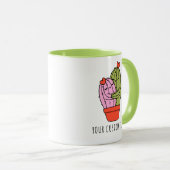 Schattigee Cactus Paar Gepersonaliseerde Valentijn Mok (Voorkant rechts)