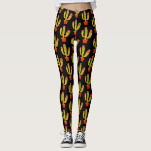 Schattigee cactus plant in pottekening helemaal ov leggings