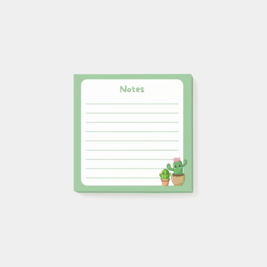 Schattigee Cactus Planten Post-it® Notes (Voorkant)