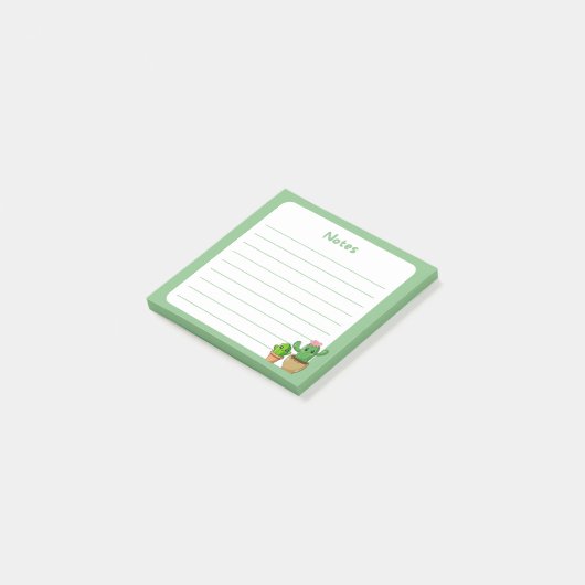 Schattigee Cactus Planten Post-it® Notes (Schuin)