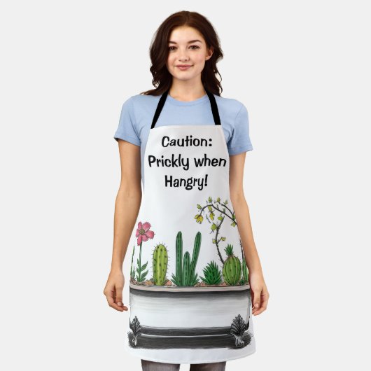 Schattigee Cactus Planten Schort (Gedragen)