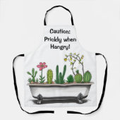 Schattigee Cactus Planten Schort (Voorkant)