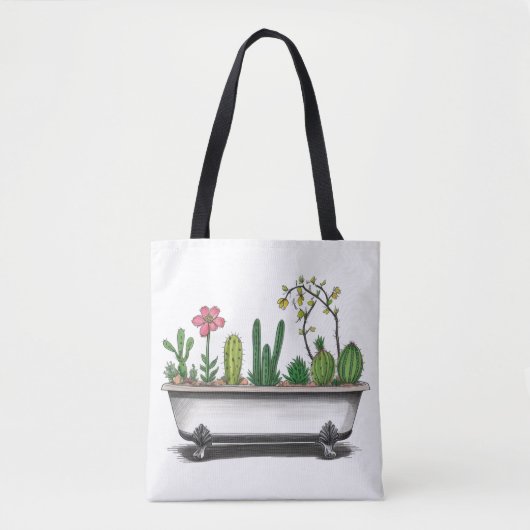 Schattigee Cactus Planten Tote Bag (Voorkant)