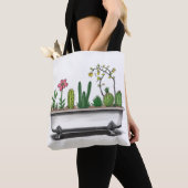Schattigee Cactus Planten Tote Bag (Dichtbij)