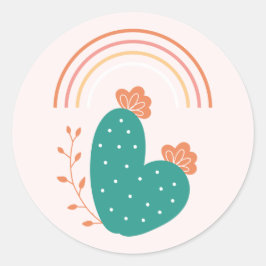 Schattigee Cactus & Regenboog Stickers