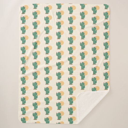 Schattigee Cactus thema zuidwesten decor deken (Voorkant)