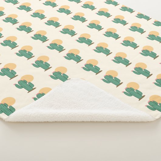 Schattigee Cactus thema zuidwesten decor deken (3/4)