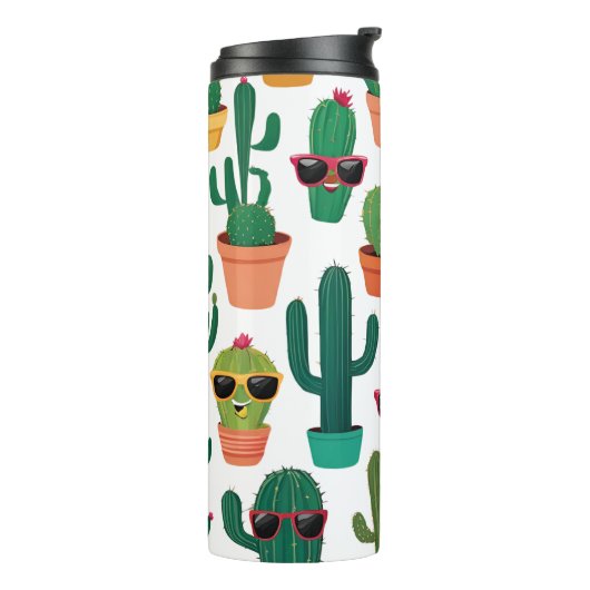 Schattigee Cactus Thermal Tumbler Thermosbeker (Gedraaid links)