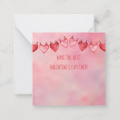 Schattigee Cactus Valentijnsdag Kaarten Notitiekaartje (Achterkant)