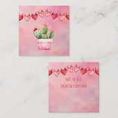 Schattigee Cactus Valentijnsdag Kaarten Notitiekaartje (Voorkant / Achterkant)