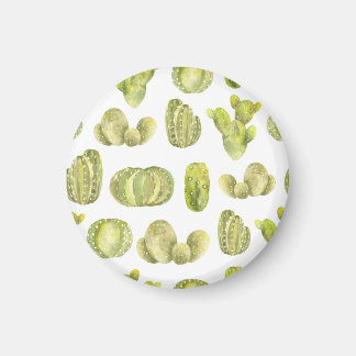 Schattigee Cactus, Waterverf Naadloze Decor. Magneet