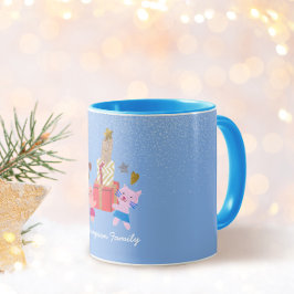 Schattigee cadeaus en katten Blauwe winter Mok