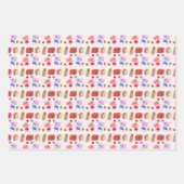 Schattigee Cadeaus en katten Kerst Inpakpapier Vel (Voorkant)