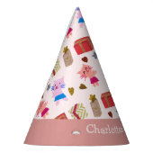 Schattigee Cadeaus en katten Roze verjaardagen Feesthoedjes (Links)