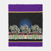 Schattigee Calavera Cats Fleece Deken (Voorkant)
