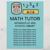 Schattigee calculator en liniaal Wiskunde tutor Sj Flyer (Voorkant)
