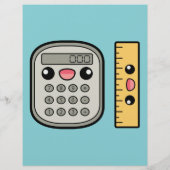 Schattigee calculator en liniaal Wiskunde tutor Sj Flyer (Achterkant)