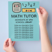 Schattigee calculator en liniaal Wiskunde tutor Sj Flyer (Hand)