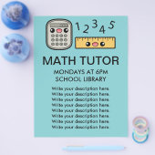 Schattigee calculator en liniaal Wiskunde tutor Sj Flyer (Enkel)