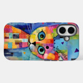 Schattigee Calico Cat gepersonaliseerd Case-Mate iPhone Case (Achterkant (horizontaal))