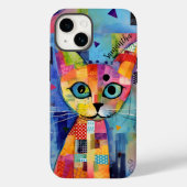 Schattigee Calico Cat Gepersonaliseerde Hoesje-Mat Case-Mate iPhone Case (Achterkant)