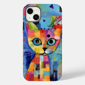 Schattigee Calico Cat Gepersonaliseerde Hoesje-Mat Case-Mate iPhone Case (Achterkant)