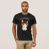 Schattigee Calico Cat / Kitten Line Art T-shirt (Voorkant volledig)