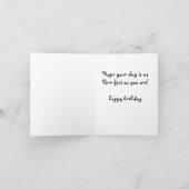 Schattigee Calico Cat, Purrfect Verjaardag Kaart (Binnen)