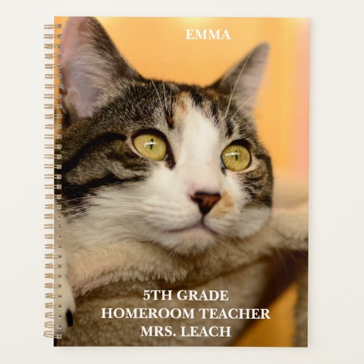 Schattigee Calico Cat School Kattenplanner Planner (Voorkant)