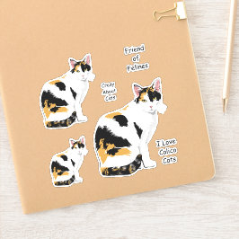 Schattigee Calico Cat Sticker Set