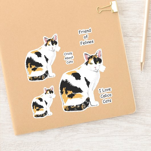 Schattigee Calico Cat Sticker Set (Notitieboek)
