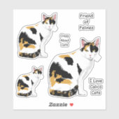 Schattigee Calico Cat Sticker Set (Vel)