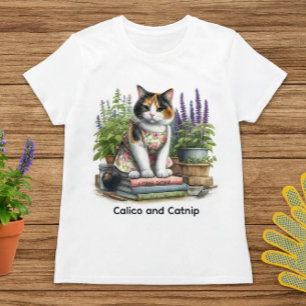 Schattigee Calico en Catnip Cat Lover T-shirt