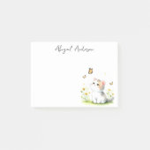 Schattigee Calico Kitten met Vlinders Gepersonalis Post-it® Notes (Voorkant)