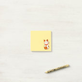 Schattigee Calico Maneki Neko met D20 Dice Post-it® Notes (Op bureau)