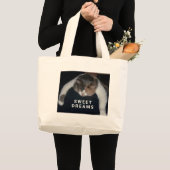 Schattigee Calico slaapkat over schouder Grote Tote Bag (Voorkant (product))