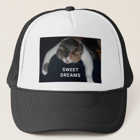 Schattigee Calico Slapen Kat Sweet Dreams Trucker Pet (Voorkant)
