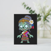 Schattigee Cambodjaanse zombie Briefkaart (Staand voorkant)