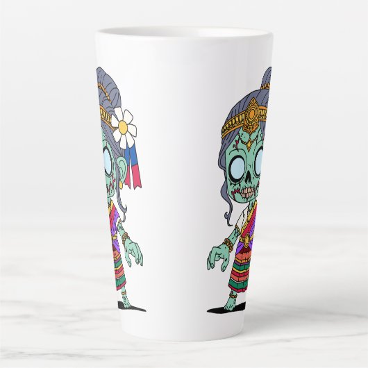 Schattigee Cambodjaanse zombie Latte Mok (Voorkant)