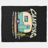 Schattigee Camper en Camping Quote Fleece Deken (Voorkant (Horizontaal))