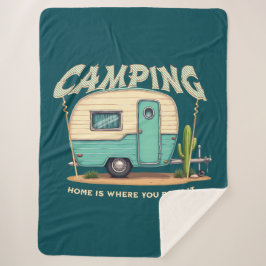 Schattigee  Camper en Camping Quote Sherpa Deken