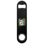 Schattigee  Camper en Camping Quote Speed Flessenopener (Voorkant)