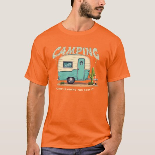Schattigee  Camper en Camping Quote T-shirt (Voorkant)