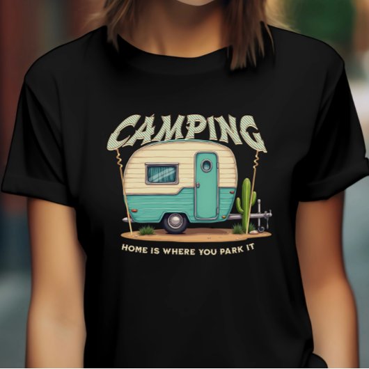 Schattigee Camper en Camping Quote T-shirt