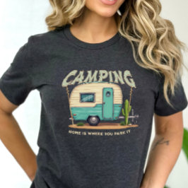 Schattigee  Camper en Camping Quote Tri-Blend Shirt
