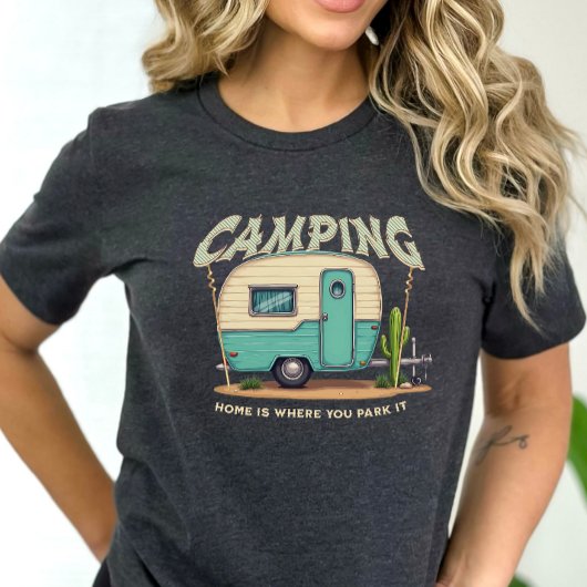 Schattigee  Camper en Camping Quote Tri-Blend Shirt