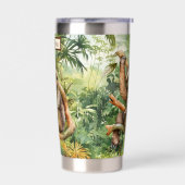 Schattigee Camping luiaard voeg naam toe Geïsoleerde Drinkbeker (Links)