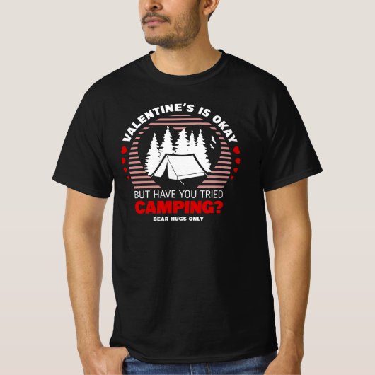Schattigee Camping Valentijn's Shirt - Beer Knuffe (Voorkant)